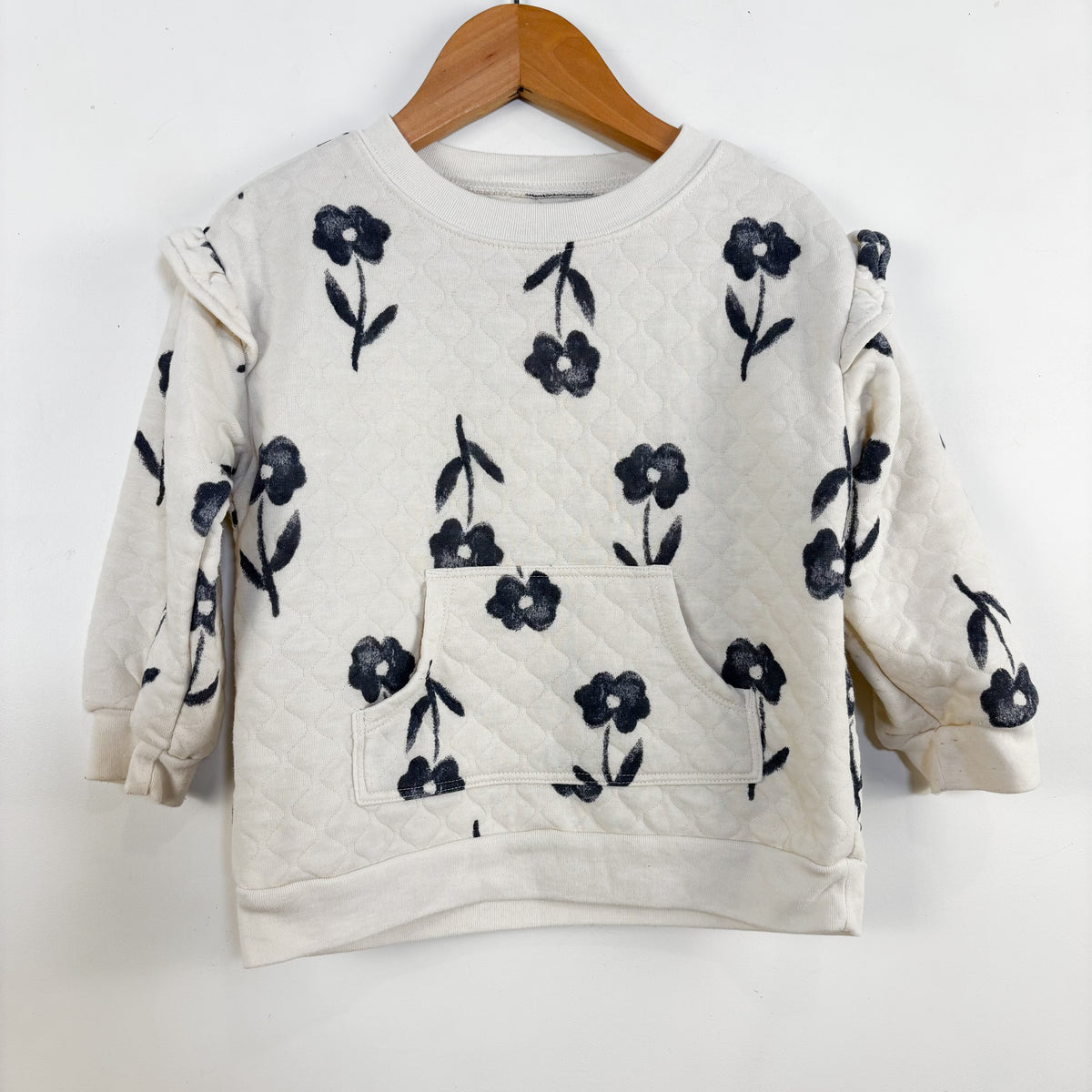 Cream & Grey Sweatshirt (2T)