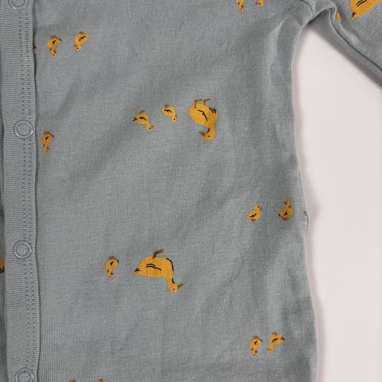 Light Blue Duck Footless Sleeper (0-3M)