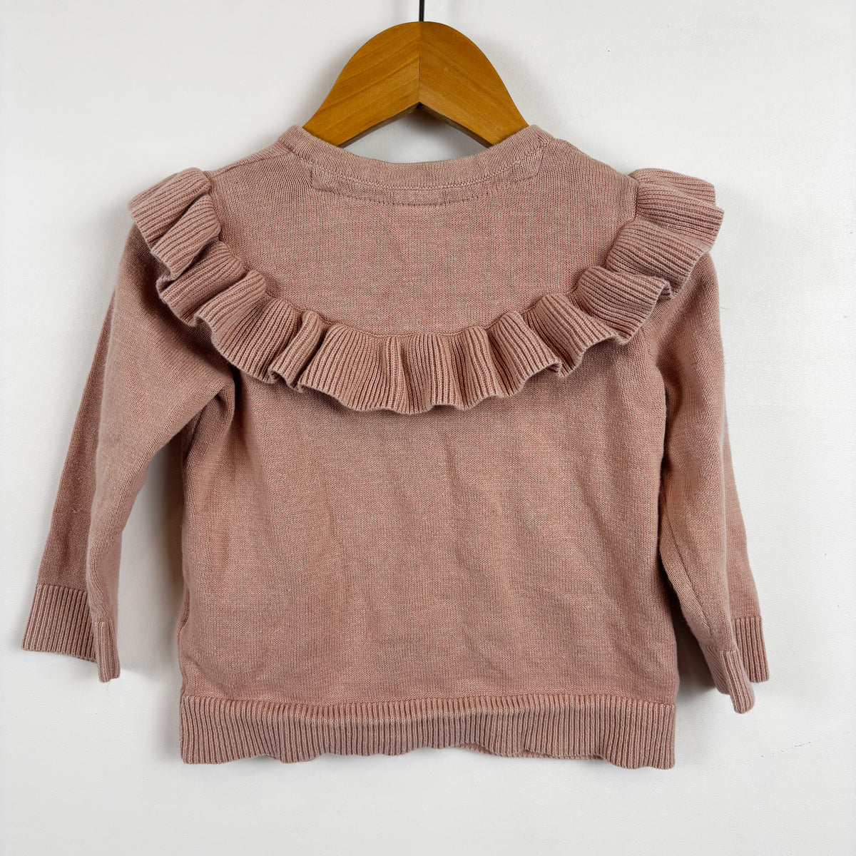 Pink Ruffle Cardigan (12-18M)