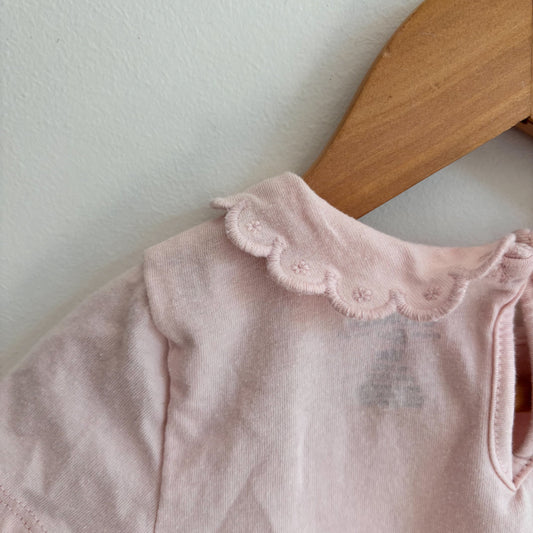 Pink Ruffled Collar Bodysuit (12-18M)