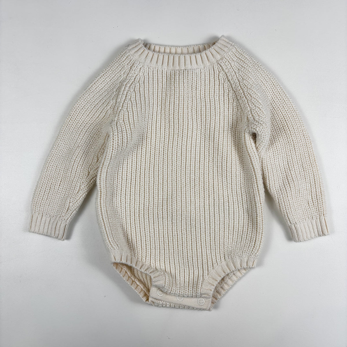 Organic Cream Knit Bodysuit (6-9M)