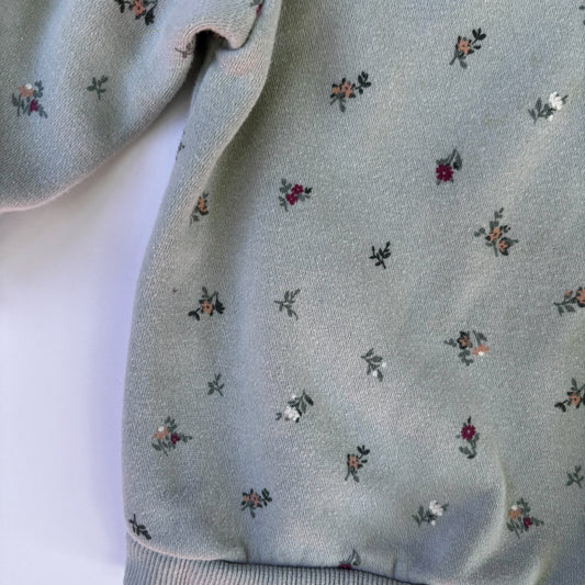Pale Green Floral Sweatshirt (12-18M)