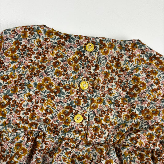Floral Long Sleeve Romper (2-4M)