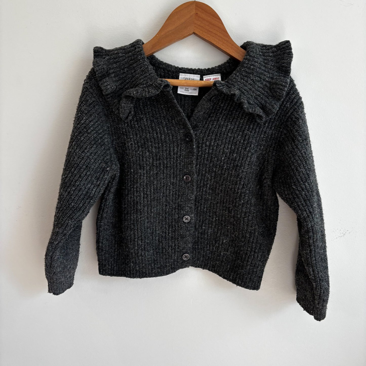 Grey Collared Cardigan (3-4Y)