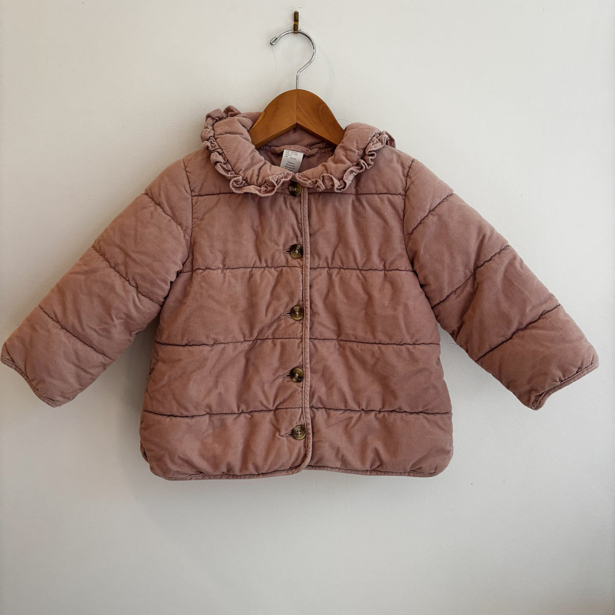 Pink Corduroy Puffer Jacket (1.5-2Y)