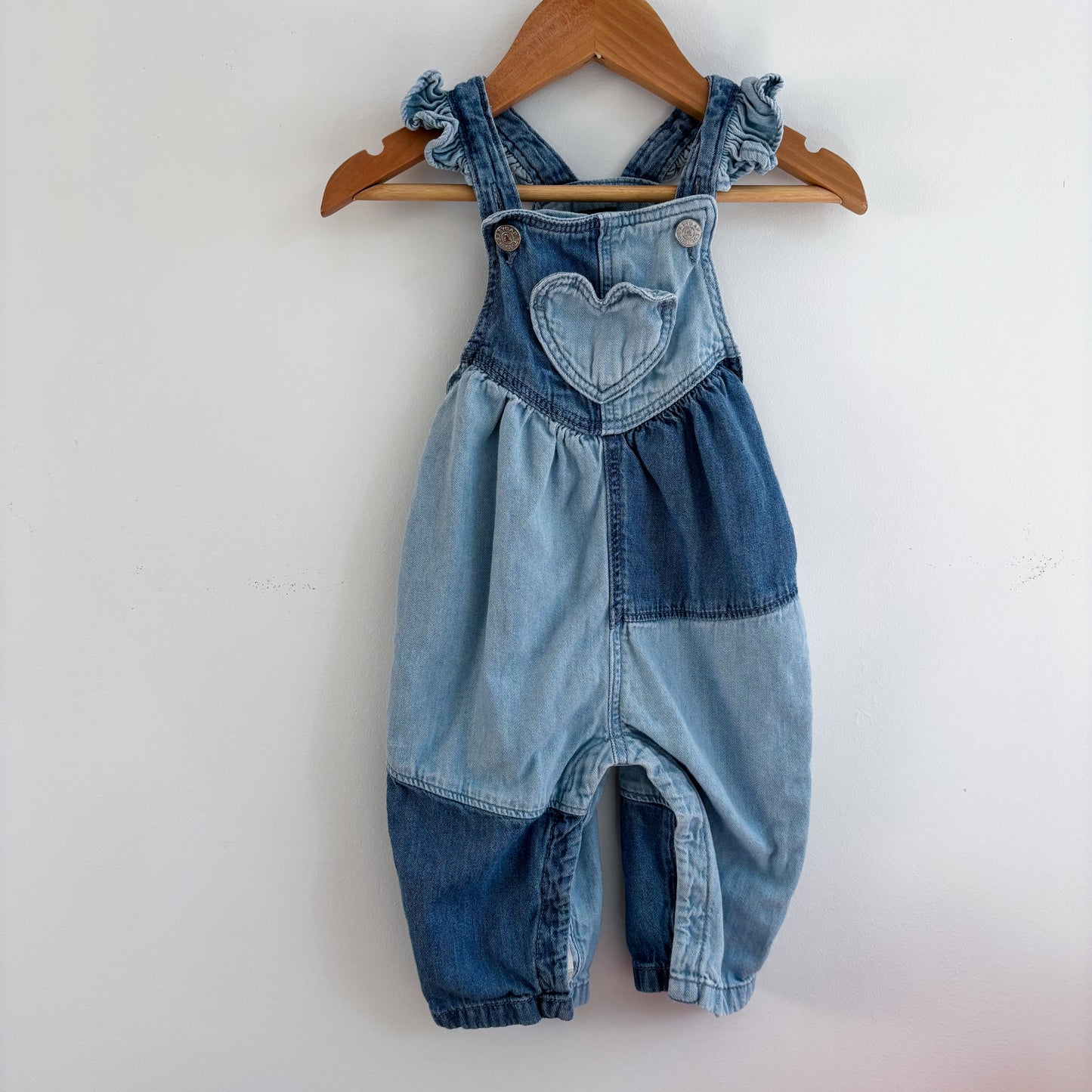 Patchwork Heart Overalls (3-6M)