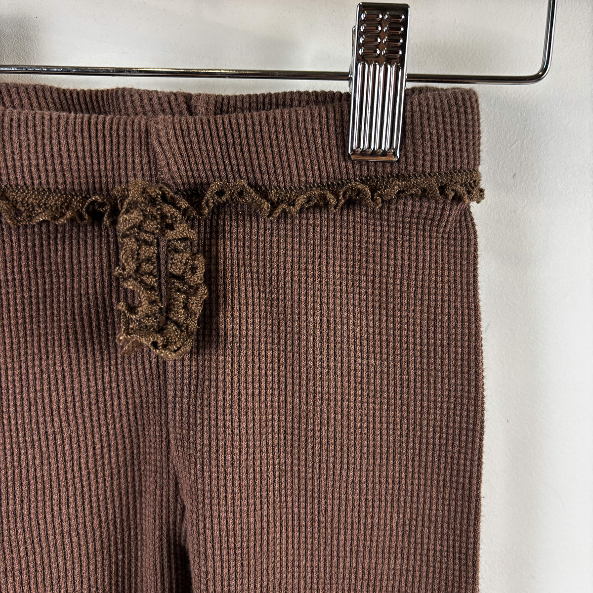 Brown Waffle Knit Leggings (3T)