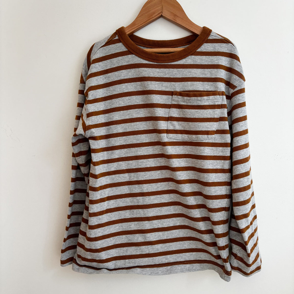 Brown & Grey Striped Shirt (6-8Y)