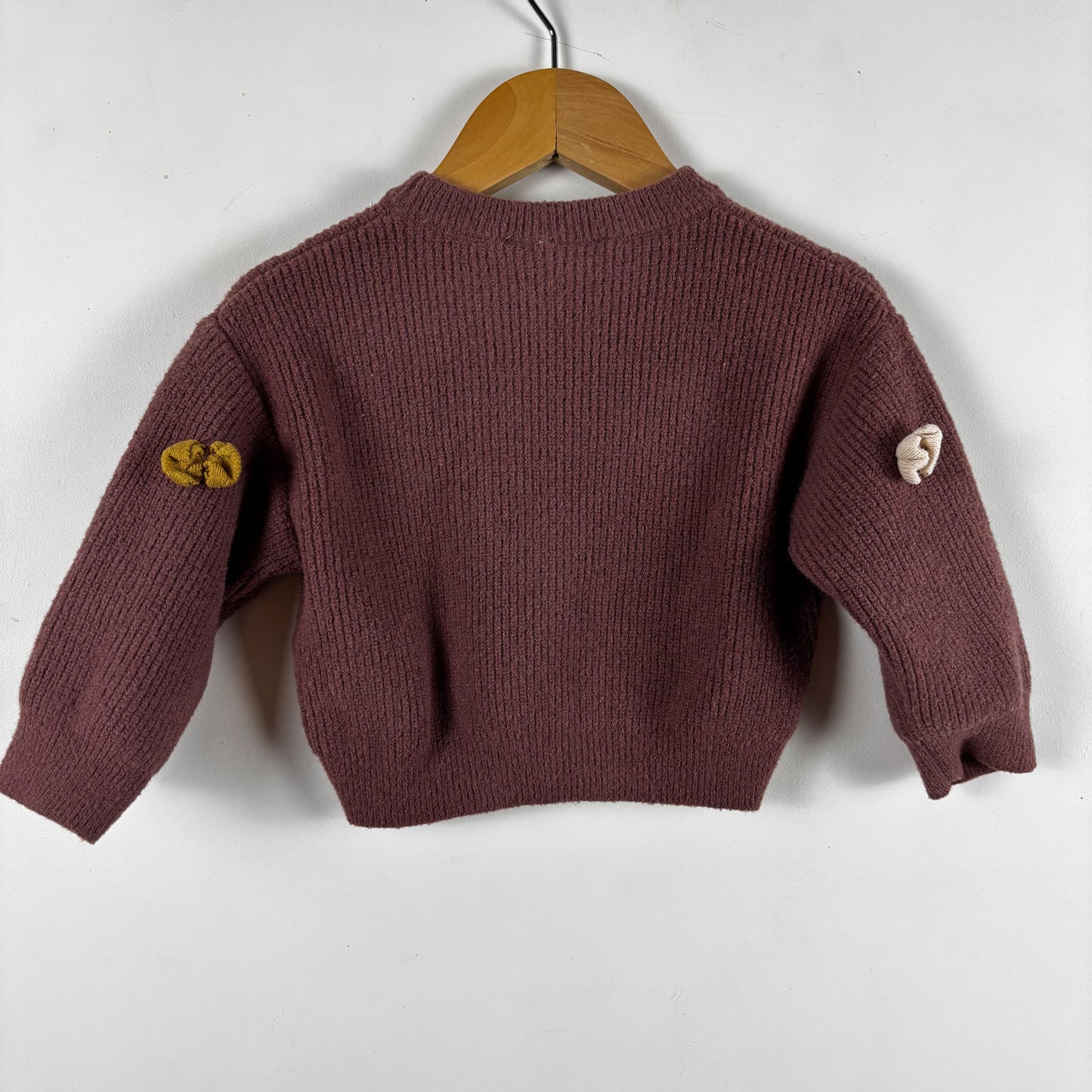Burgundy Bow Sweater (6-9M)