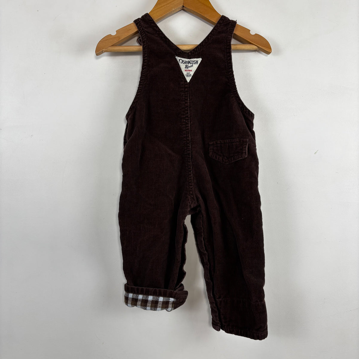Chocolate Brown Corduroy Overalls (3-6M)