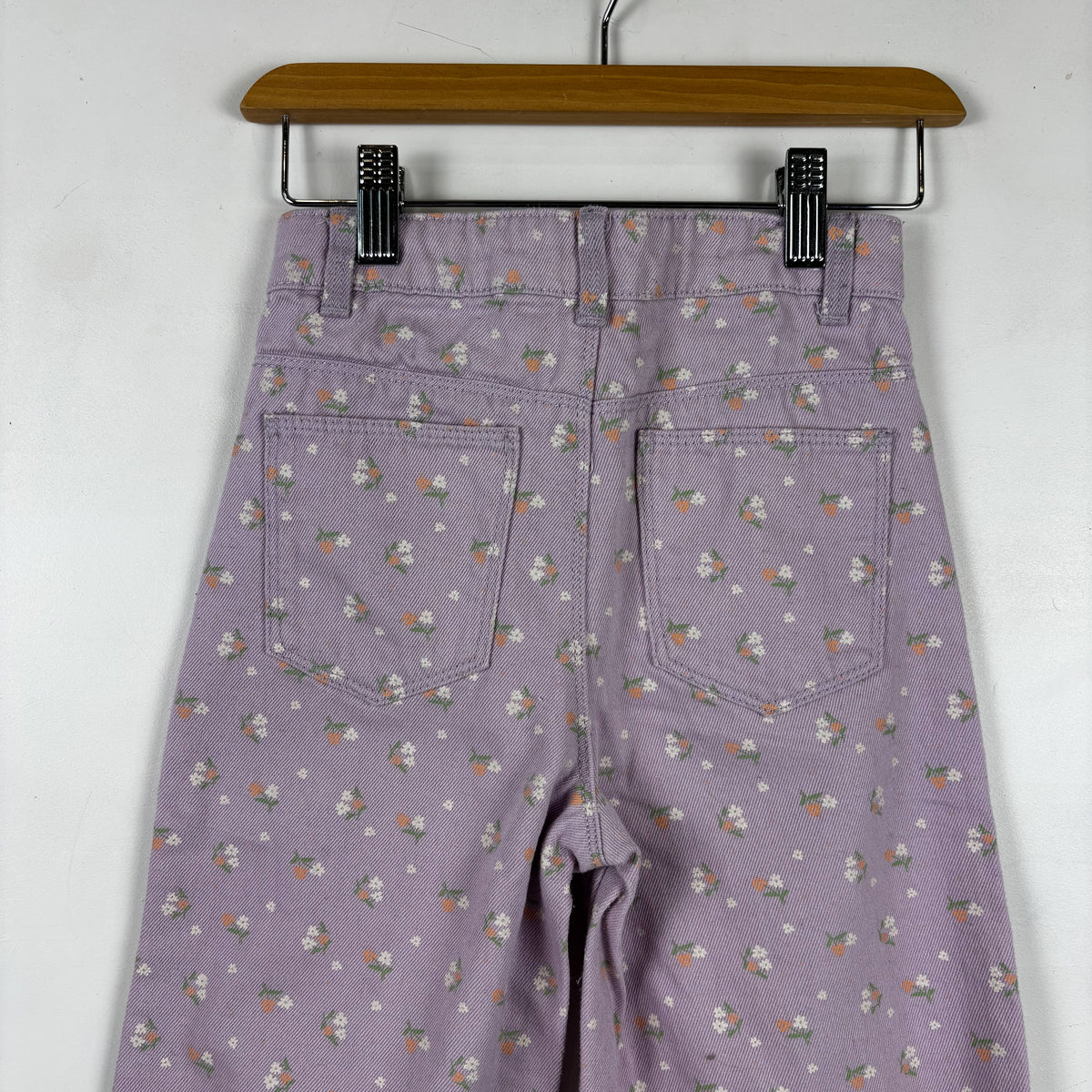Purple Floral Denim Pants (6Y)