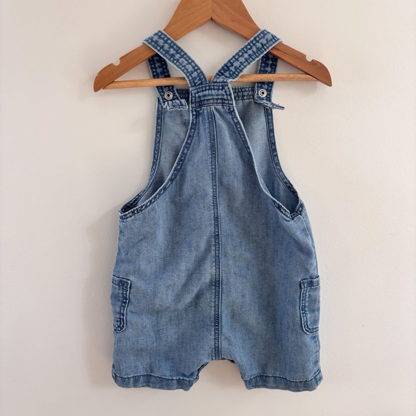 Puppy Character Chambray Shortalls (9-12M)