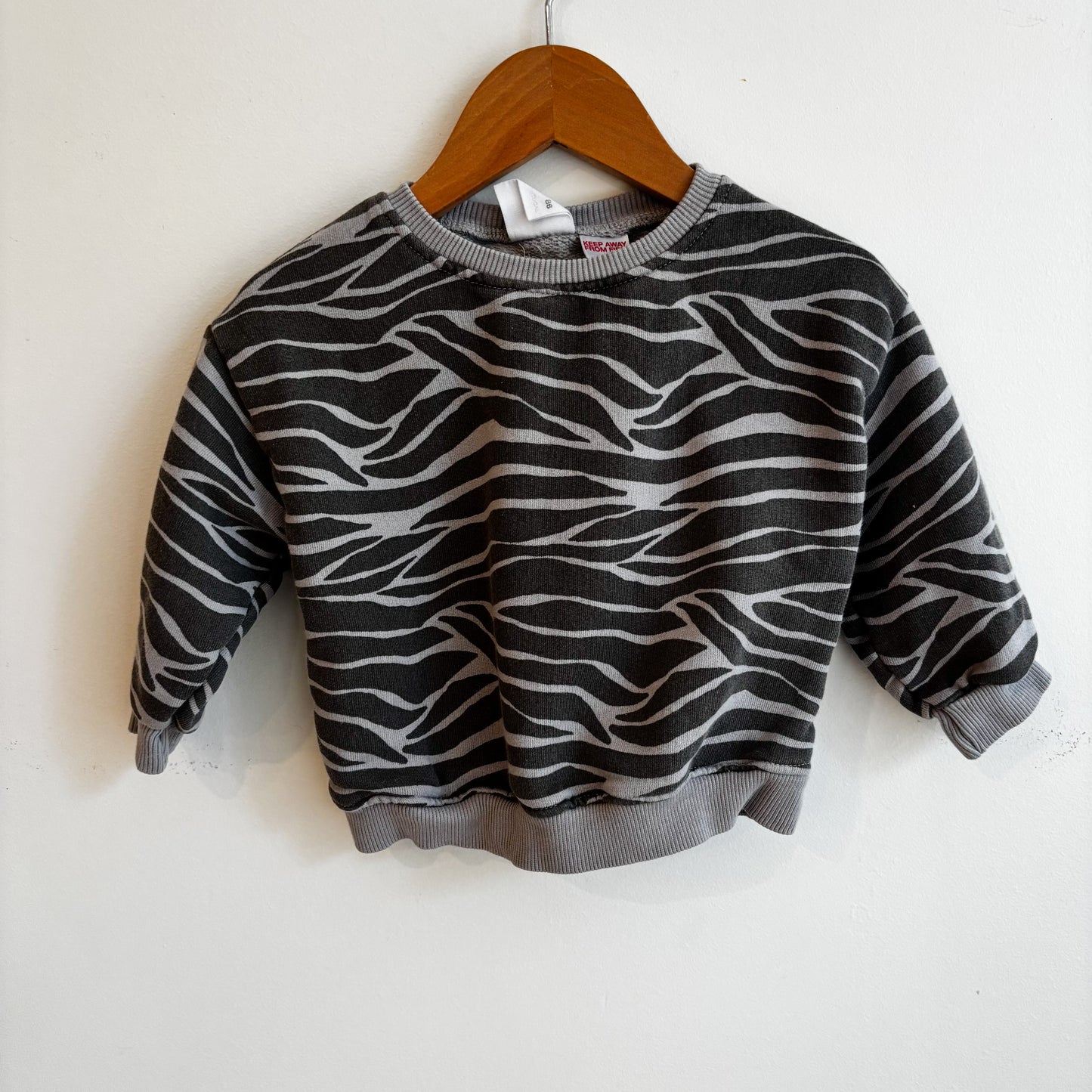 Zebra Print Sweatshirt (12-18M)