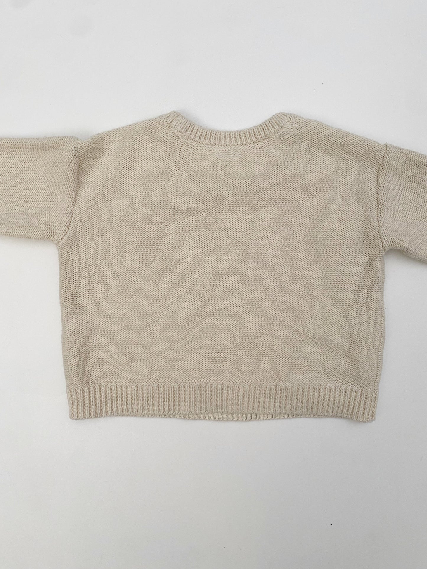 Cream Cable-Knit Sweater