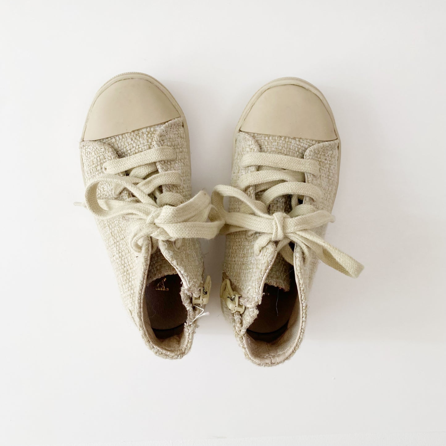 Beige Woven High Tops (9C)