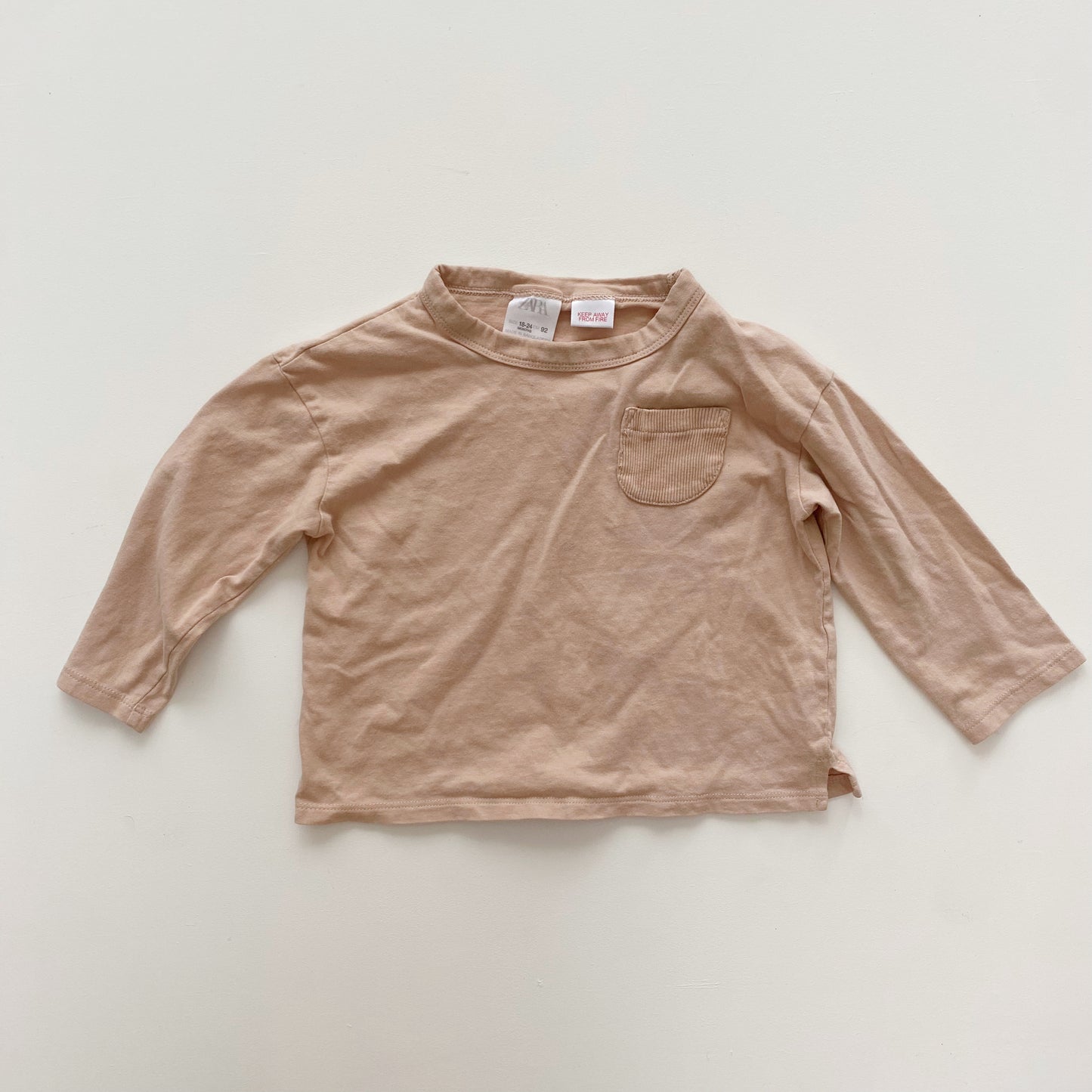 Tan Pocket Long Sleeve Tee