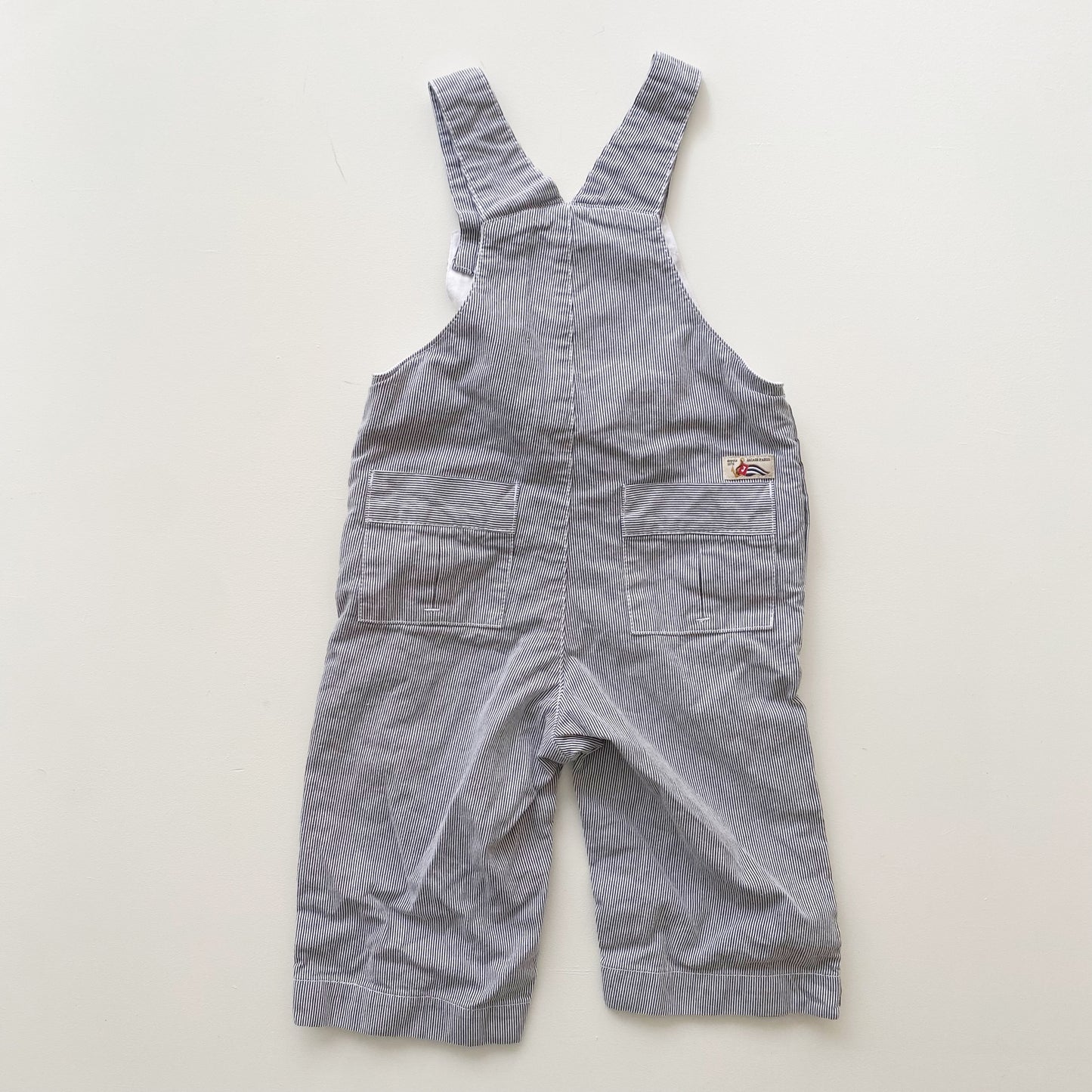 Blue + White Striped Overalls