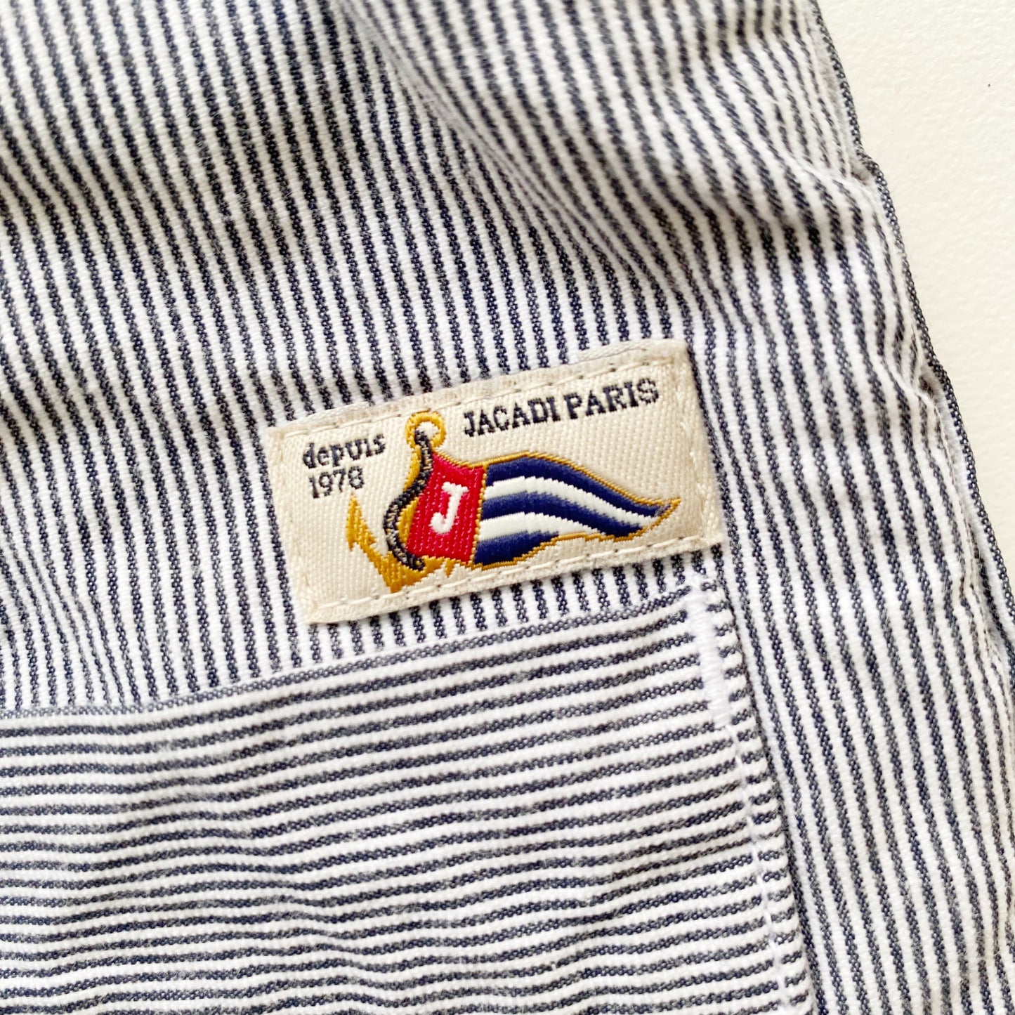 Blue + White Striped Overalls