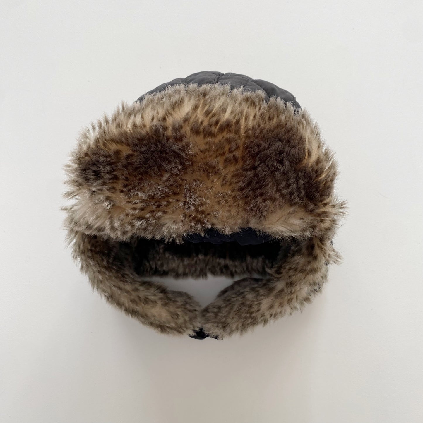 Black Quilted Trapper Hat