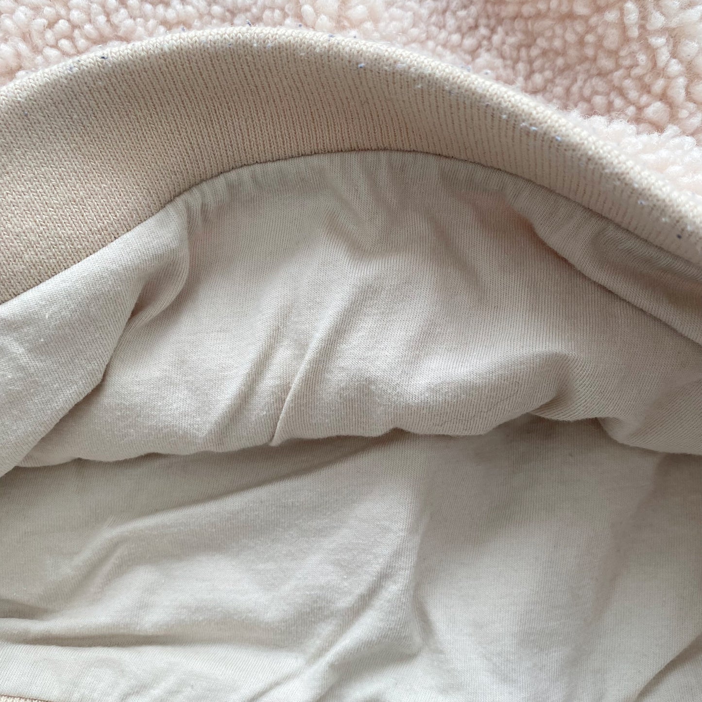 Cream Shearling Sweatshirt