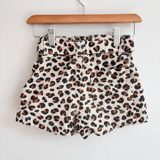 Animal Print Denim Shorts (5Y)