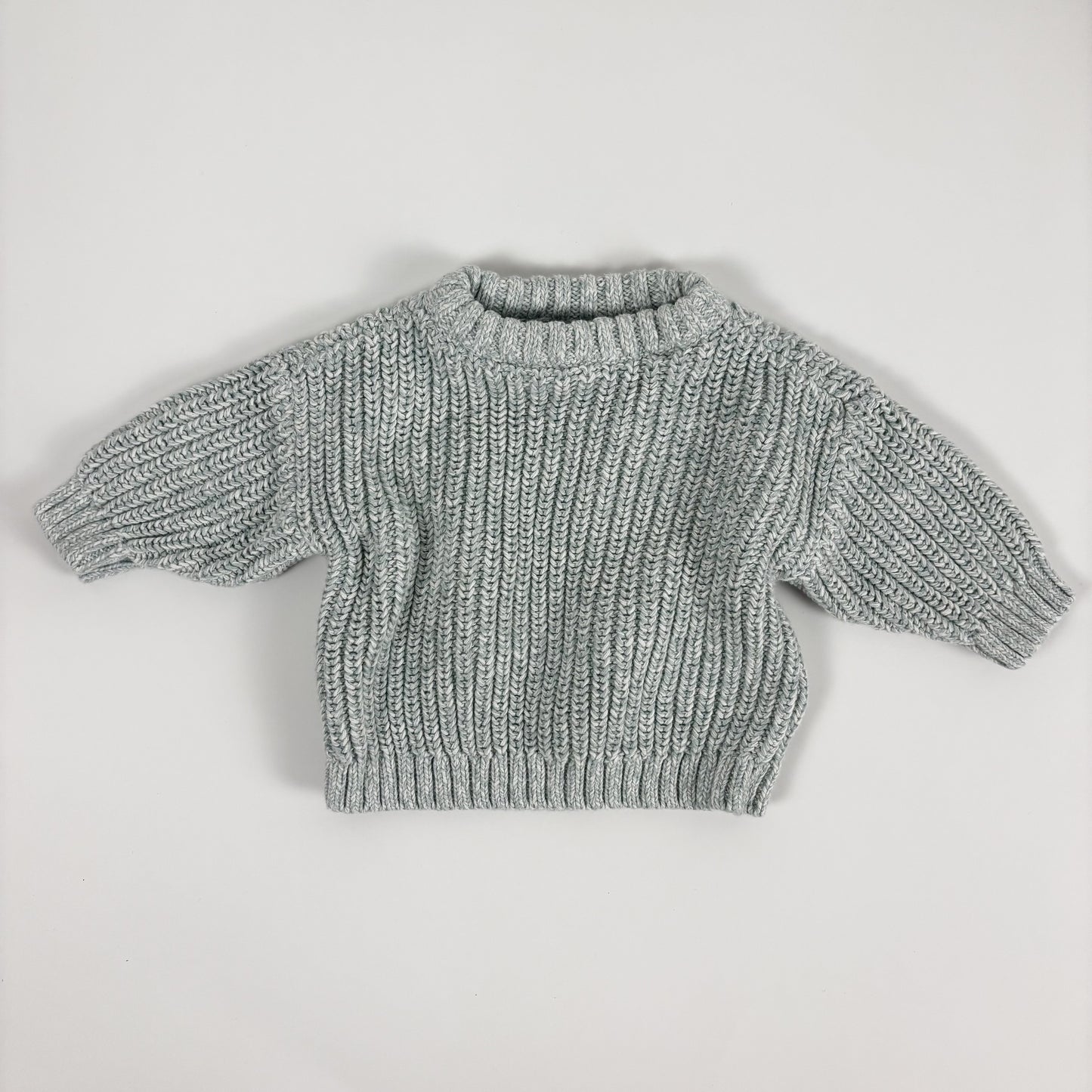 Chunky Light Blue Sweater (0-3M)
