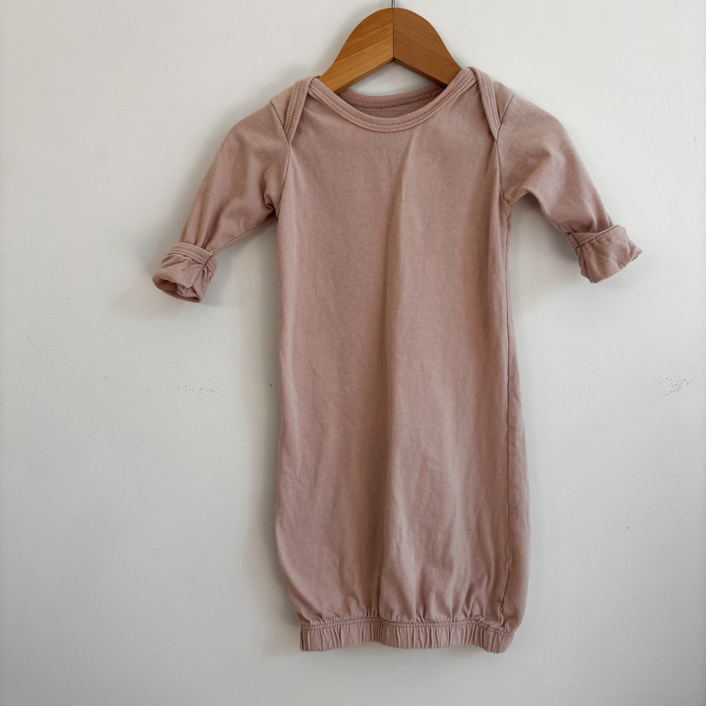 Pale Pink Cotton Sleep Gown (0-5M)