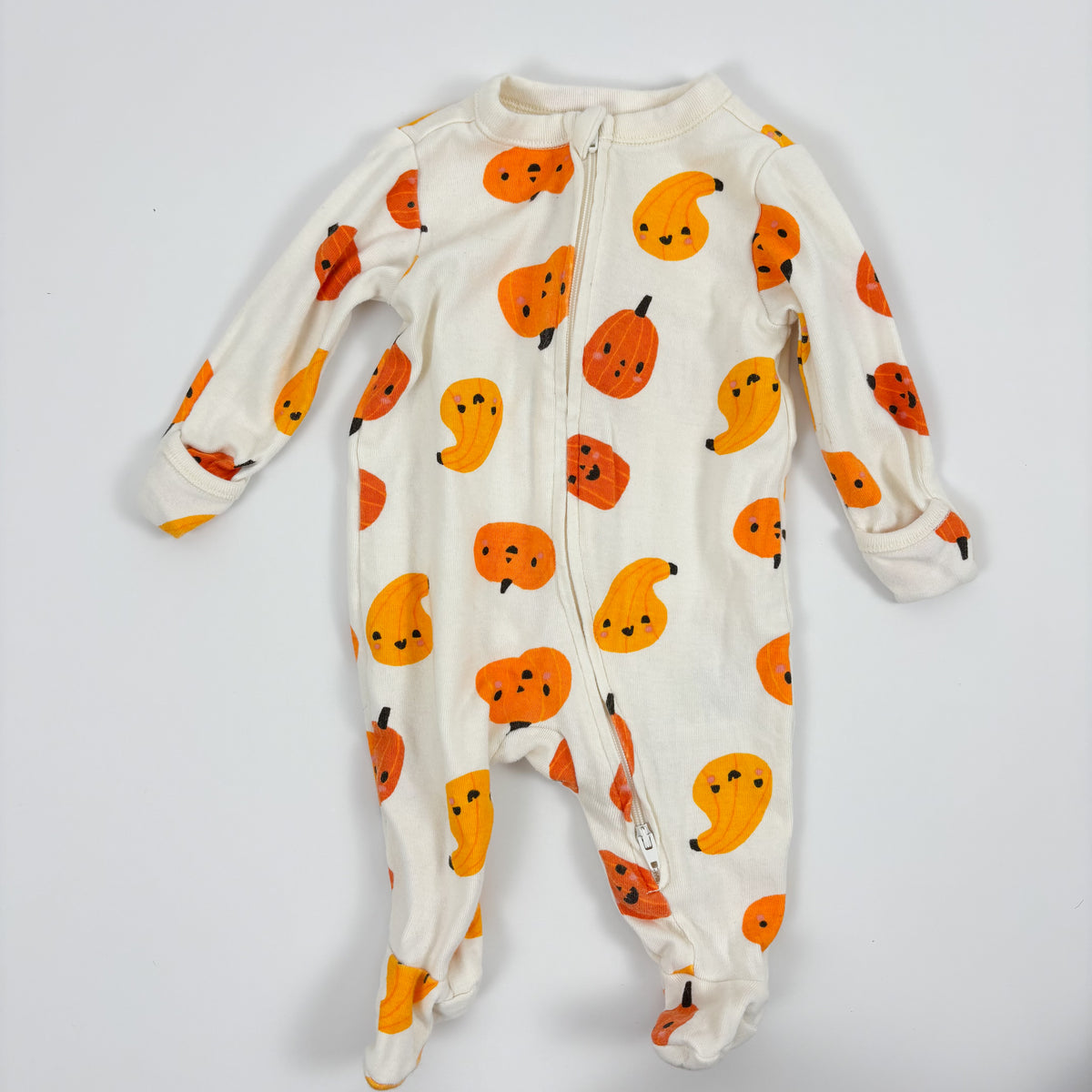 Pumpkin Print Sleeper (0-3M)