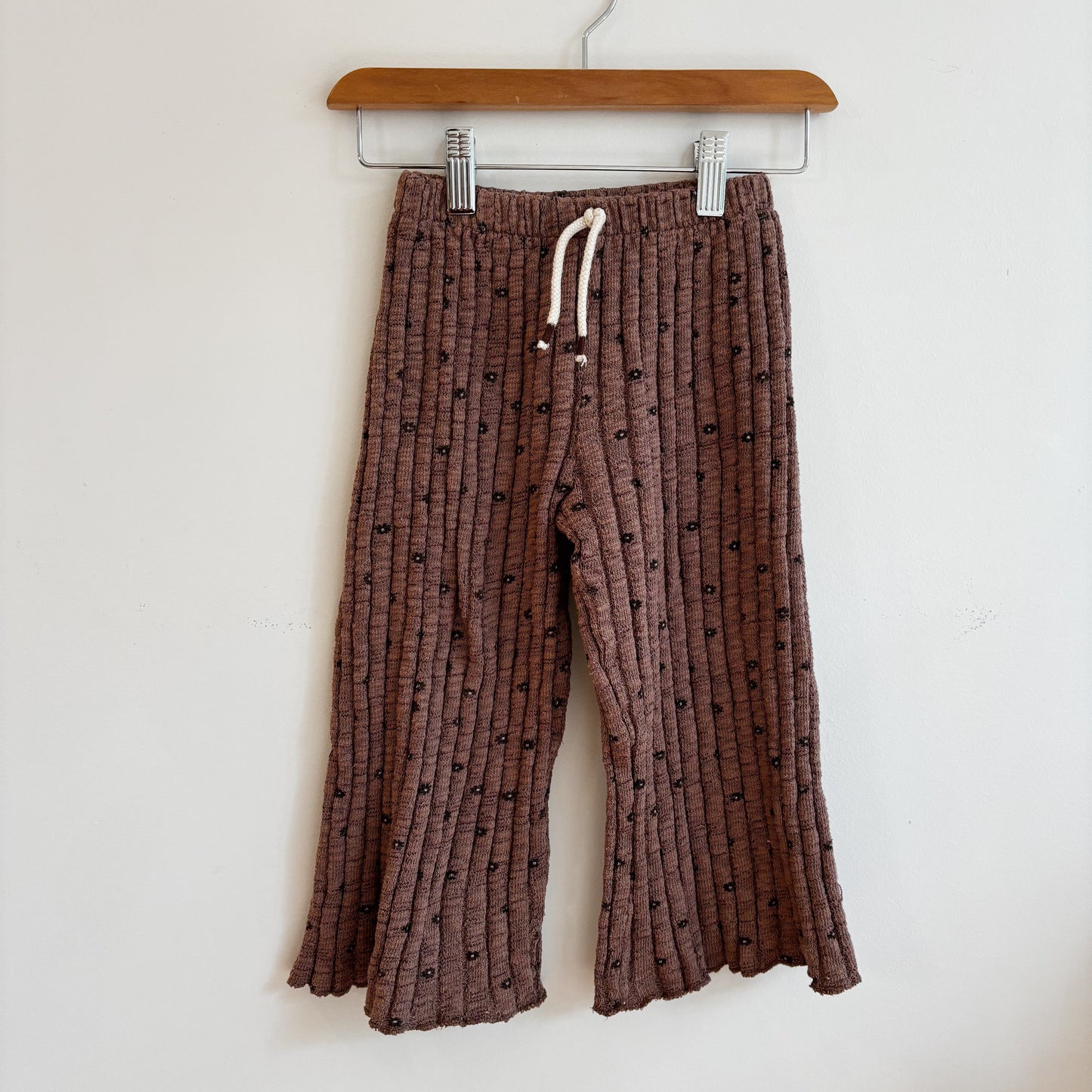 Wide Ribbed Wide Leg Pants (5Y)