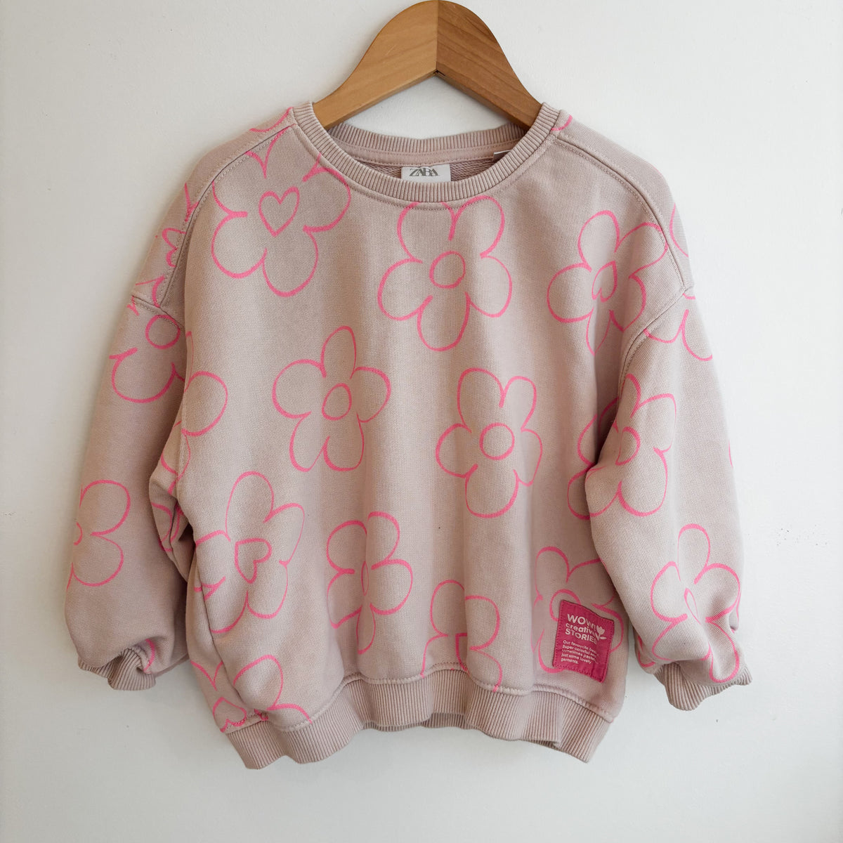 Pink Flower Sweatshirt (3Y)