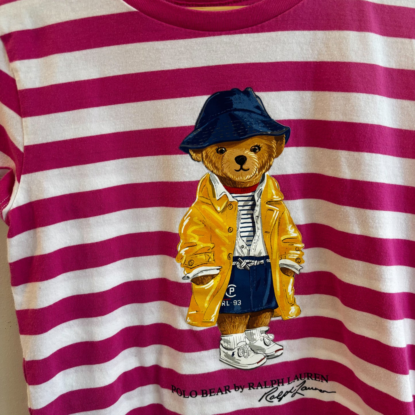 Pink Striped Bear Tee (8-10Y)