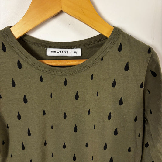 Organic Green Patterned Dress (6Y)