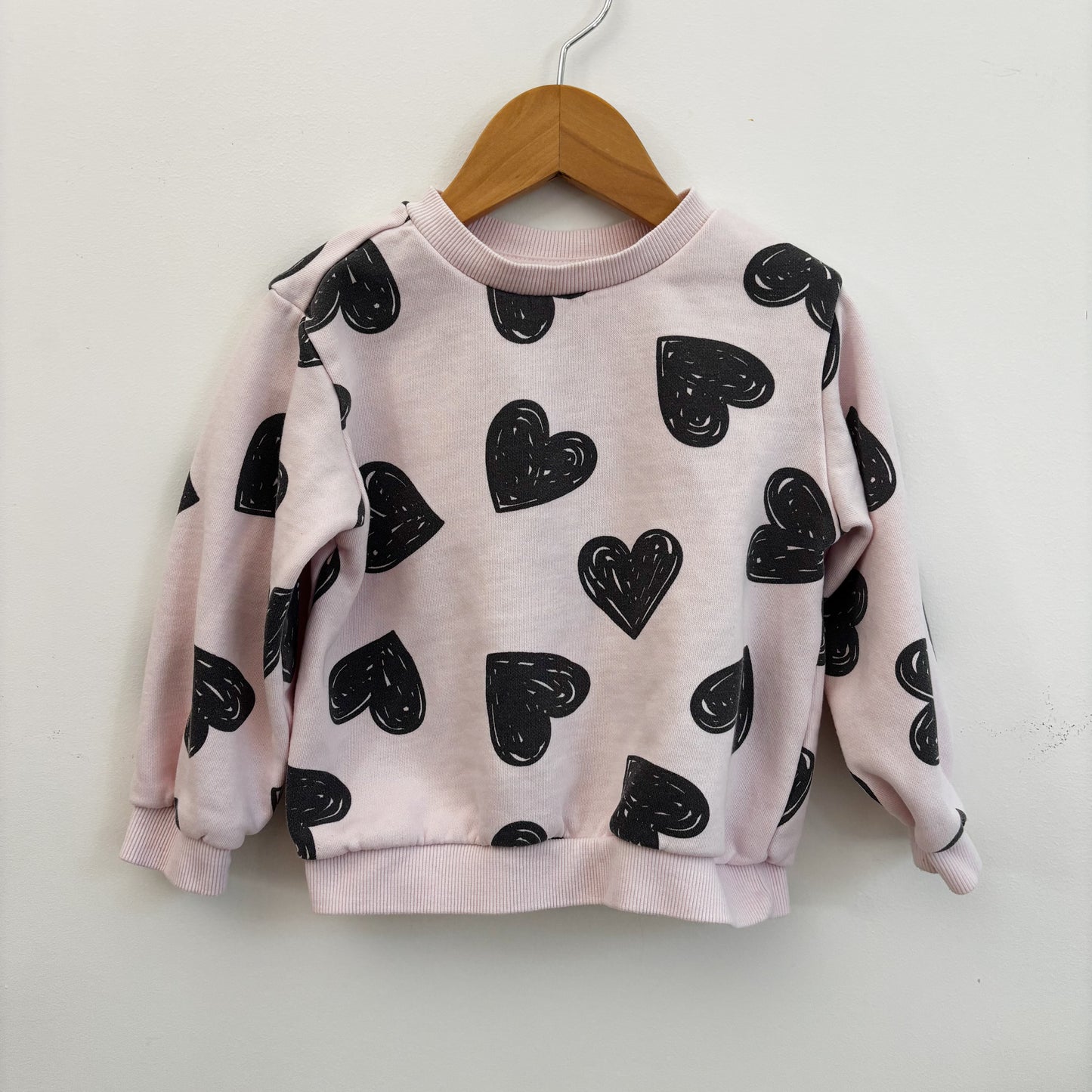 Pink & Grey Heart Sweatshirt (3T)