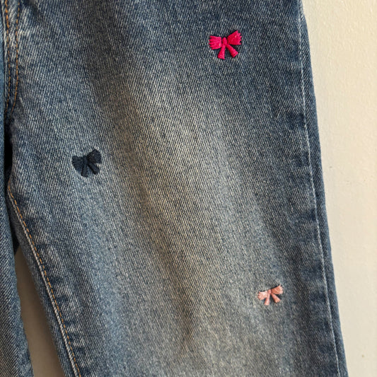 Embroidered Bow Jeans (5Y)