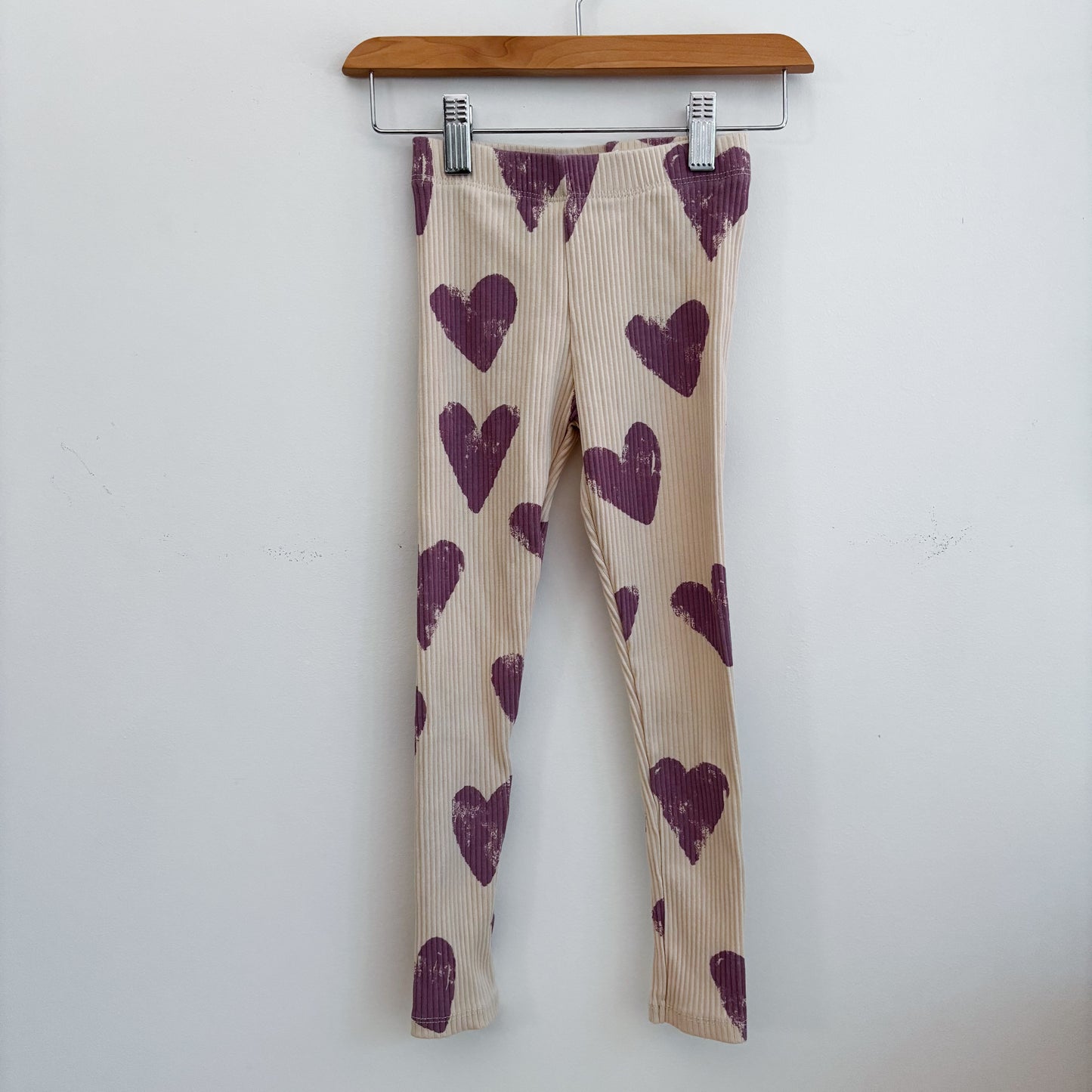Ribbed Heart Leggings (6Y)
