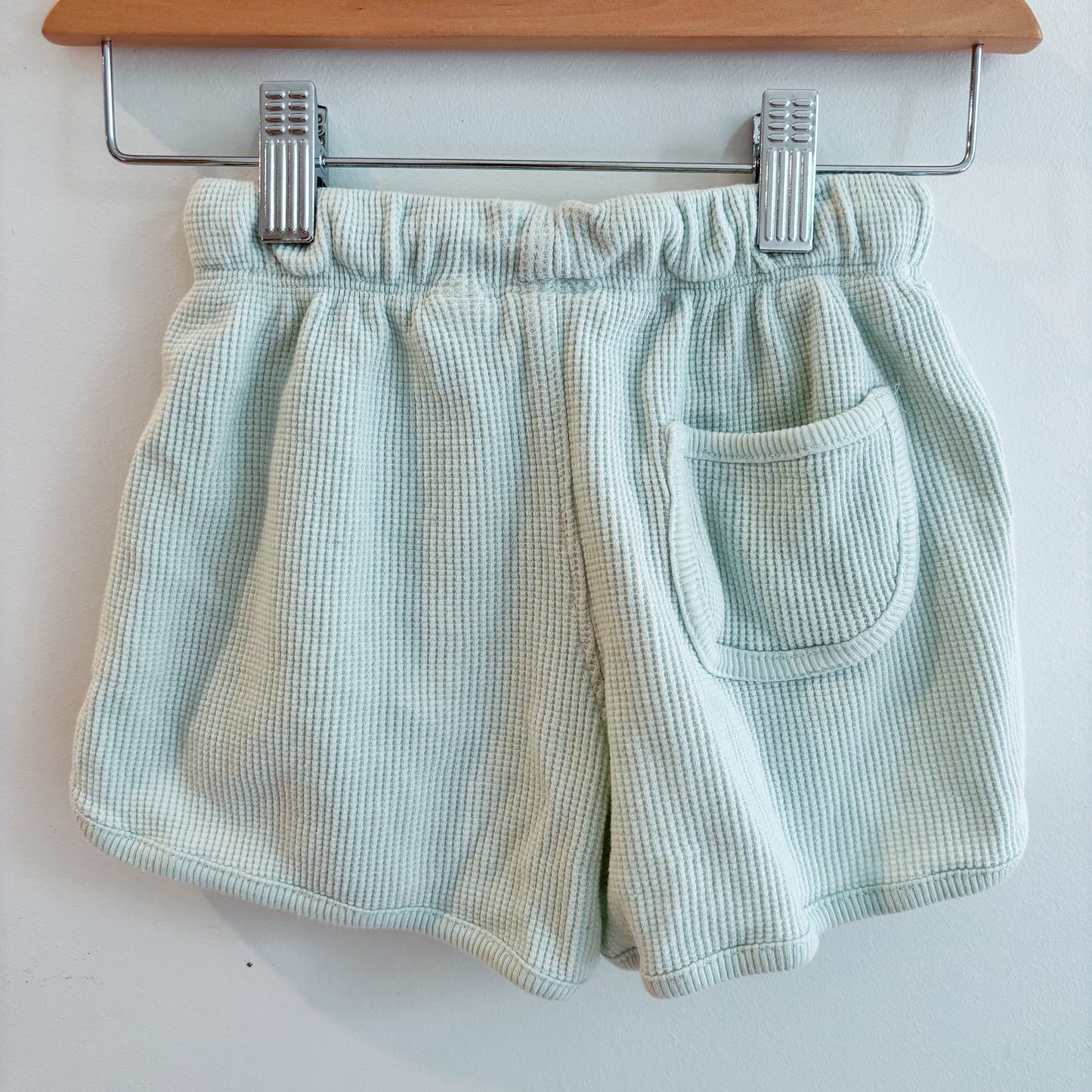 Minty Blue Waffle Shorts (5Y)