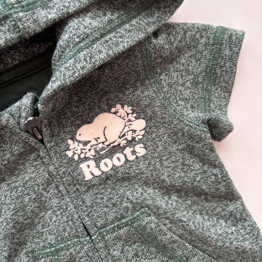 Green Sweatsuit Romper (3-6M)