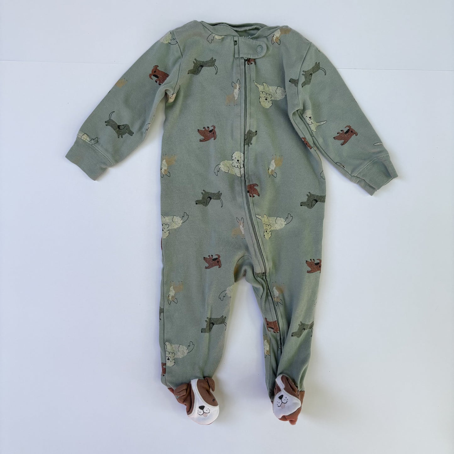 Green Dog Sleepers (6-9M)
