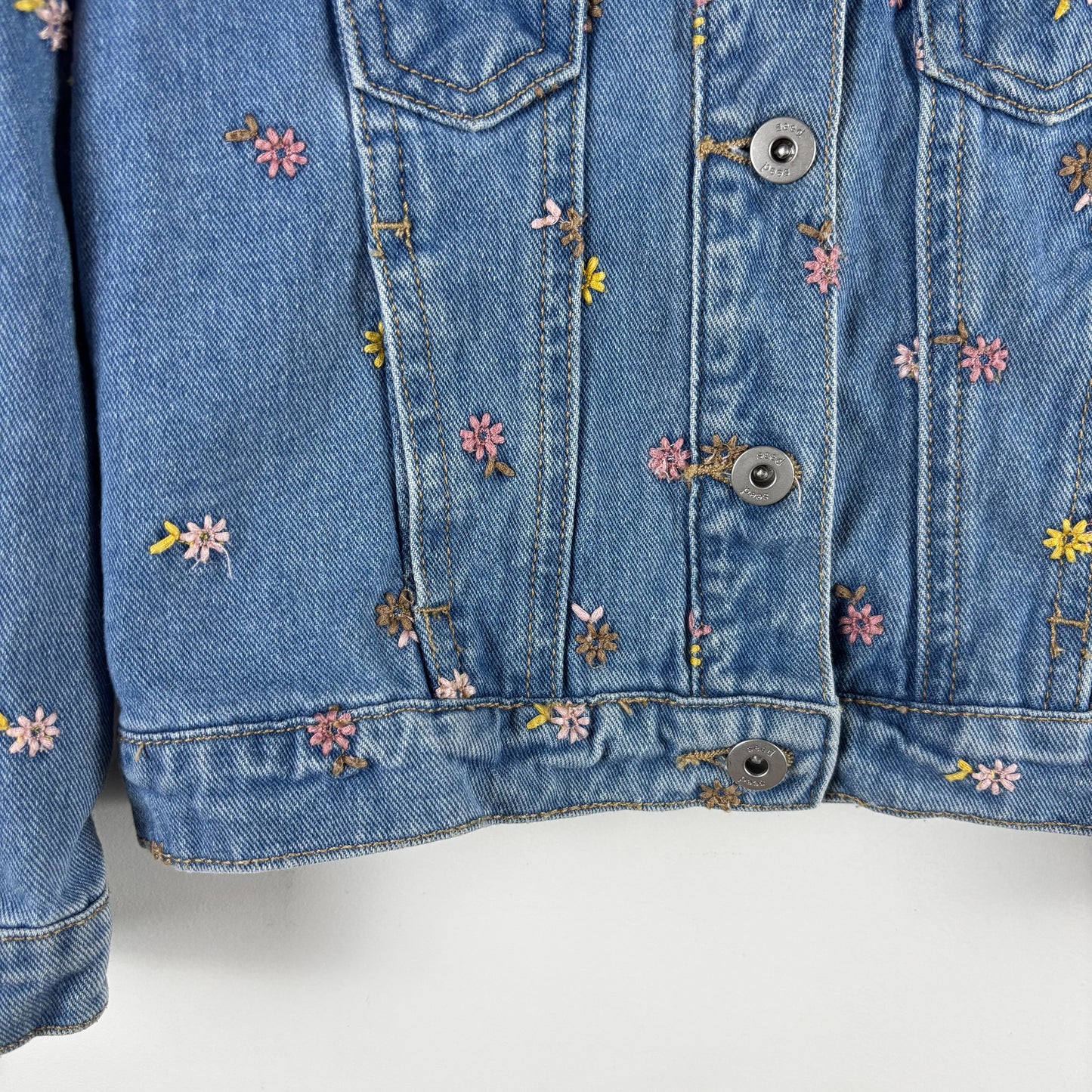 Embroidered Floral Denim Jacket (5Y)