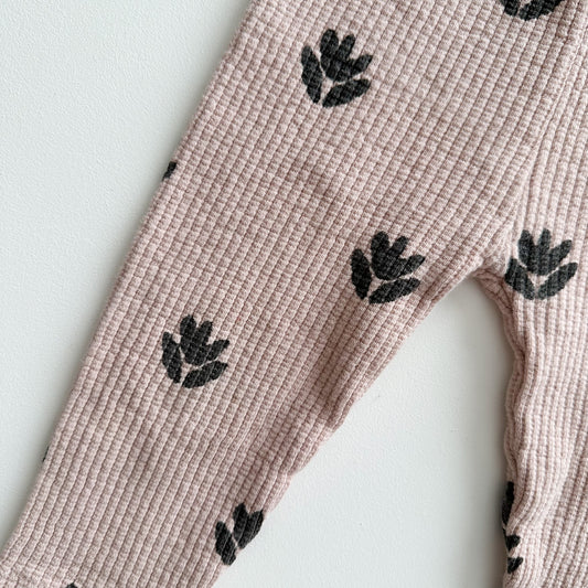 Pink Waffle Knit Leggings