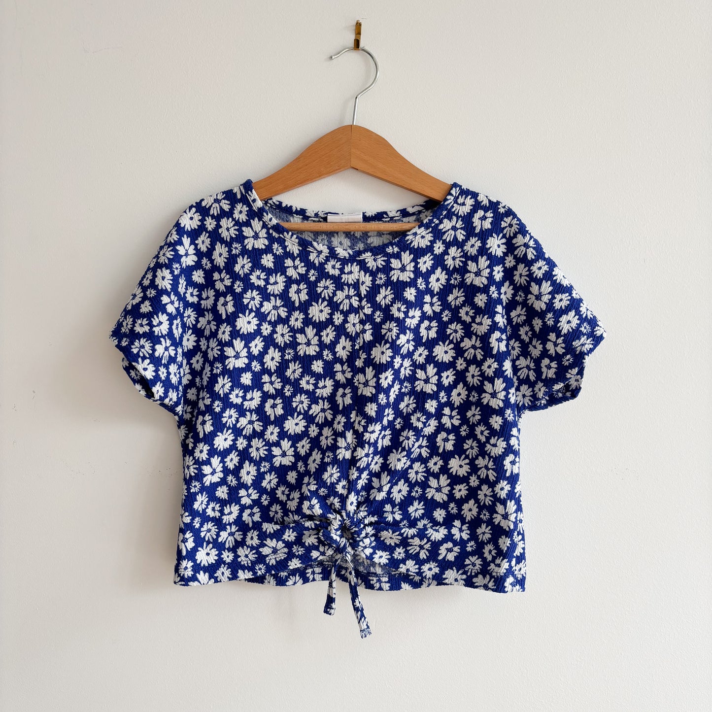 Cropped Floral Crinkle Shirt (8Y)