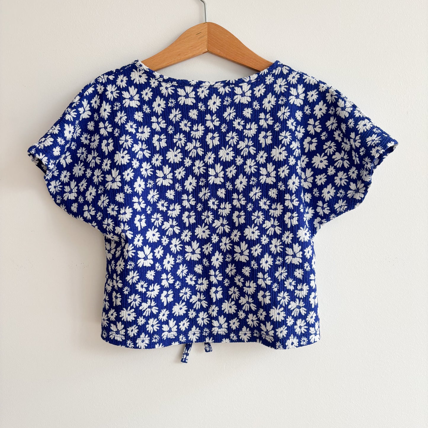 Cropped Floral Crinkle Shirt (8Y)