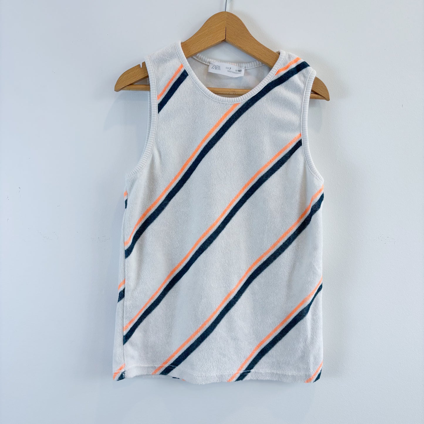 Off-White Striped Terry Tank Top (7Y)
