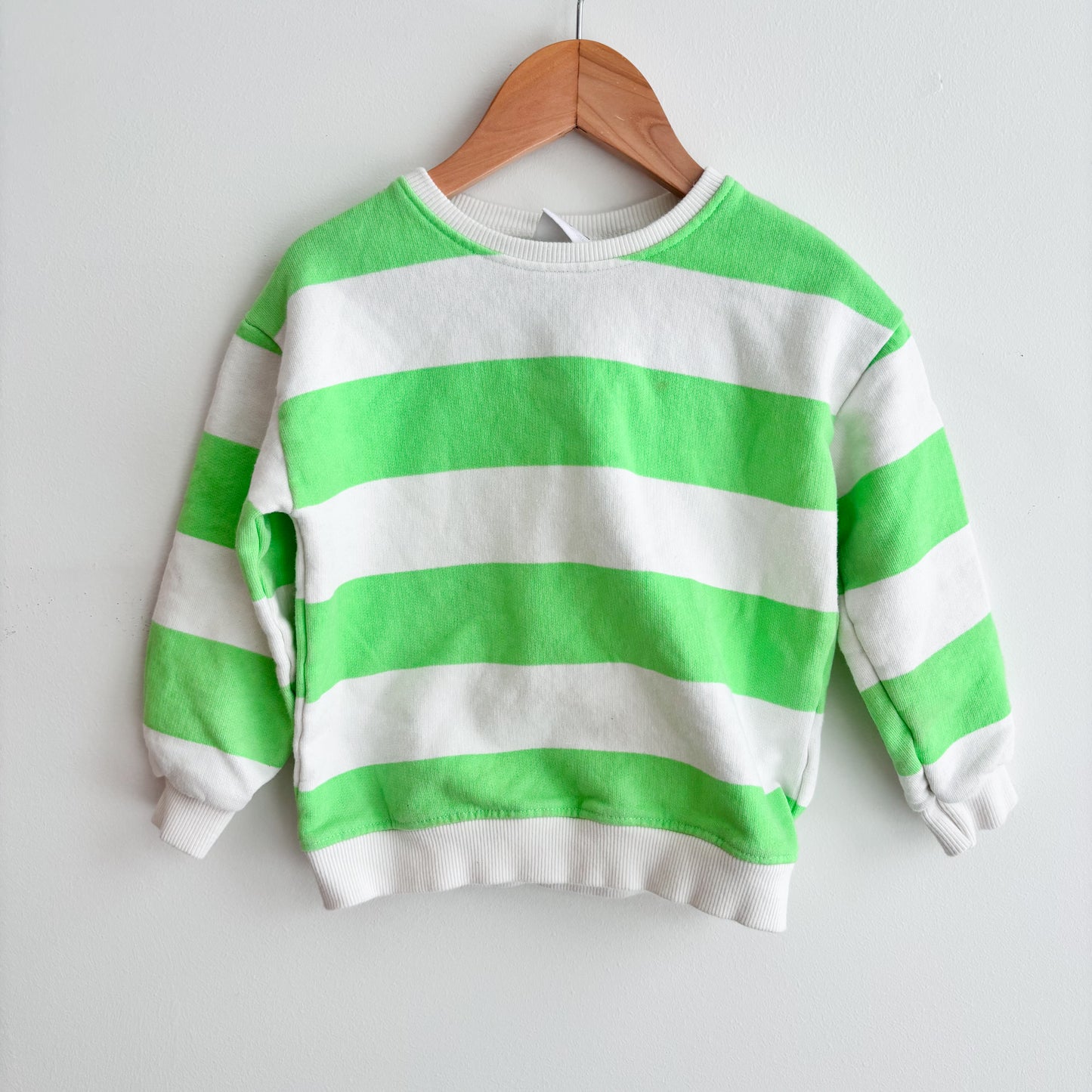 Striped Neon Green Sweatshirt (2-3Y)