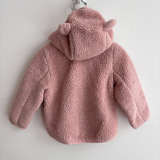 Pink Sherpa/Fleece Jacket (12-18M)