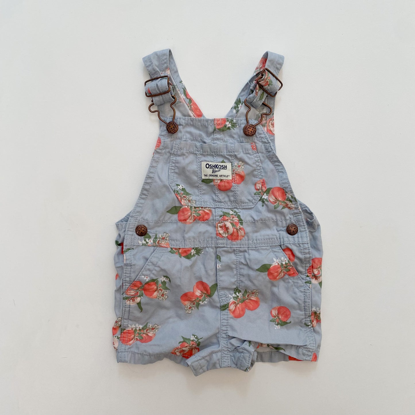 Peach Print Shorteralls