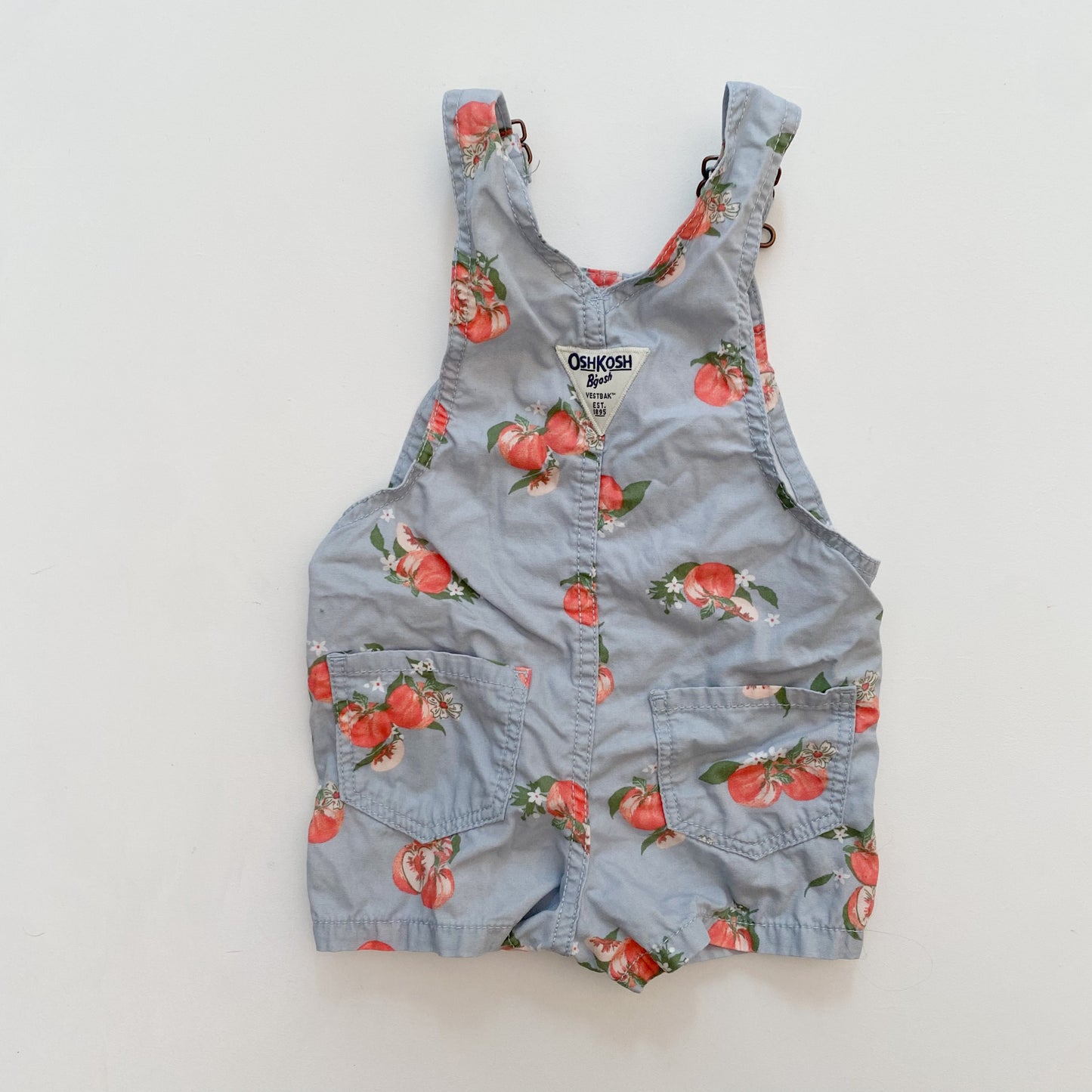 Peach Print Shorteralls