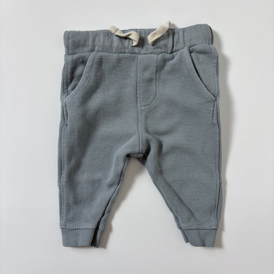 Grey Ribbed Pants (3-6M)