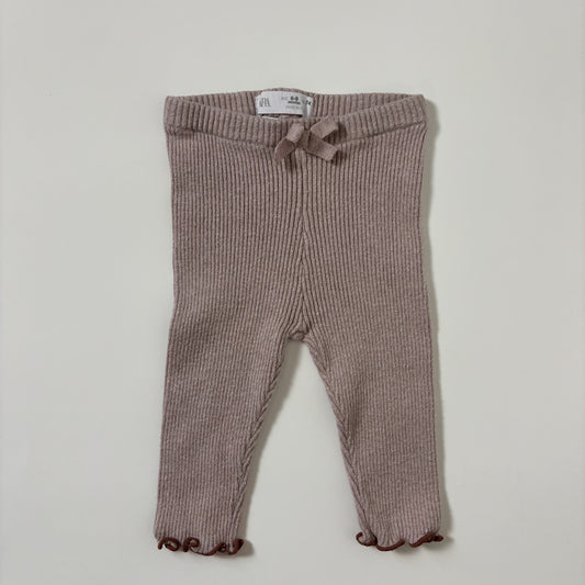 Lettuce Hem Knit Leggings (6-9M)