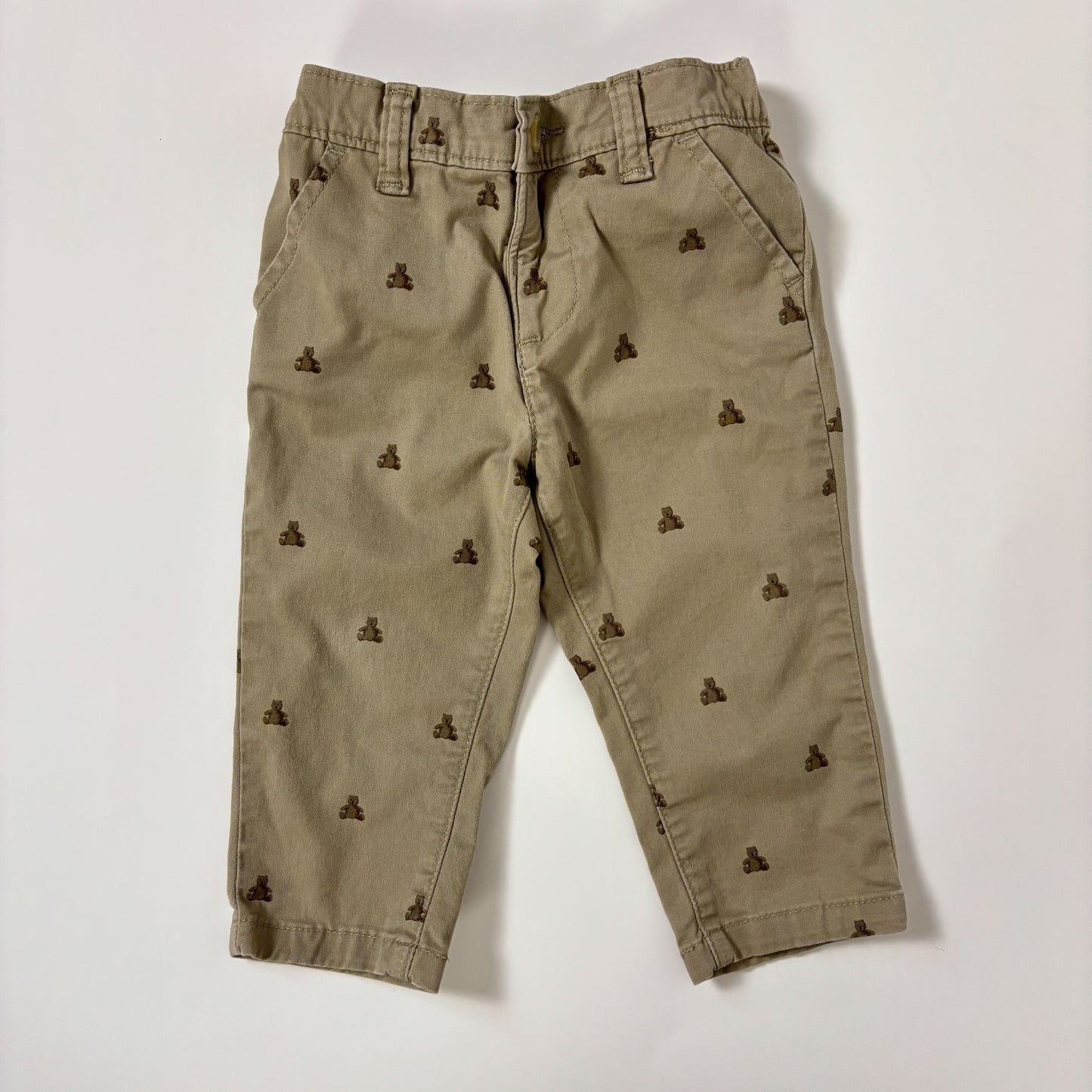 Bear Print Khakis (12-18M)